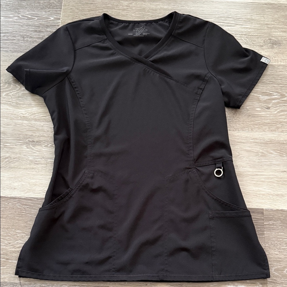 Black Cherokee Infinity Scrub Top